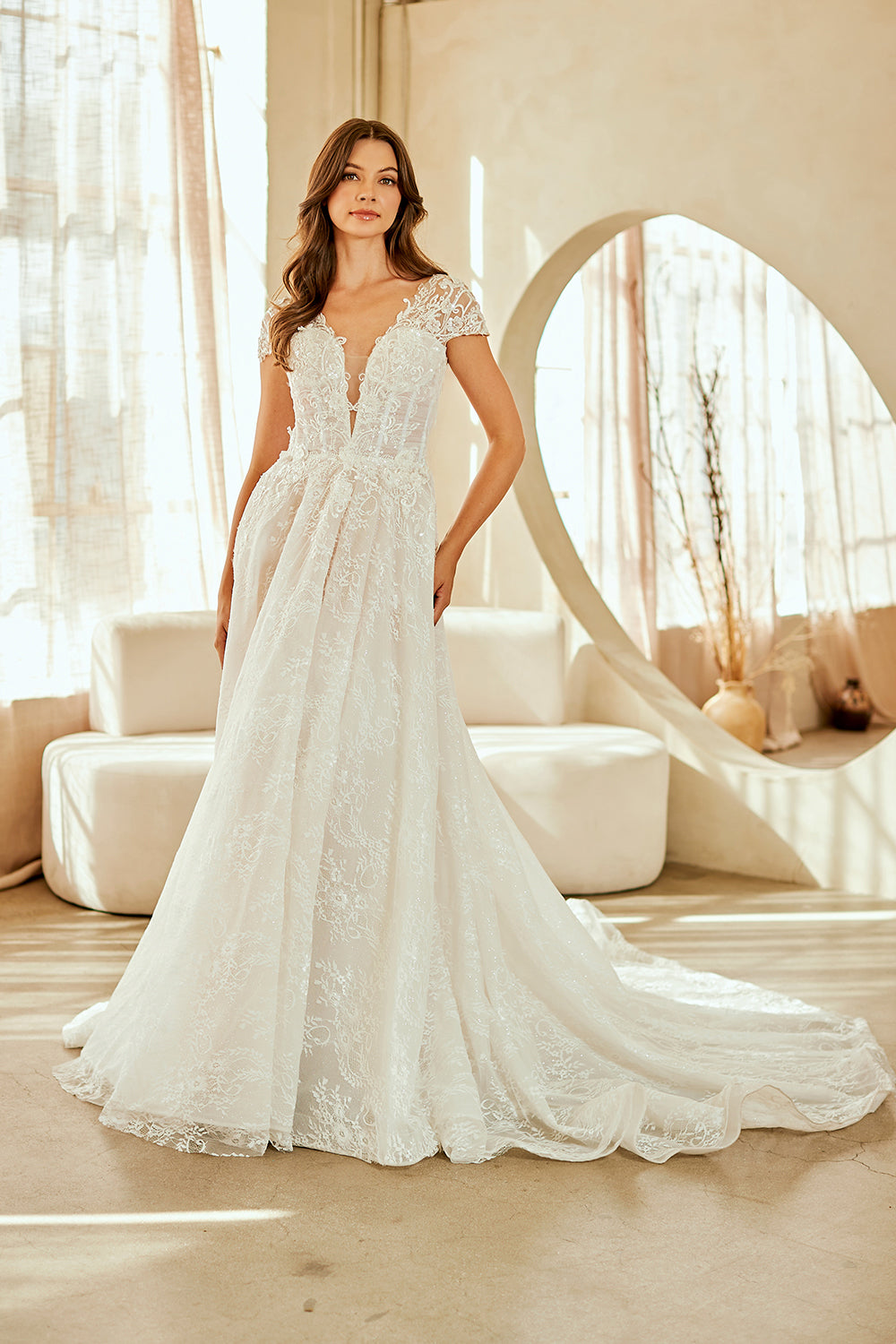 Amelia Couture 2142 Long Wedding Dress White / 4 Amelia Couture 2142 Long Wedding Dress White / 4