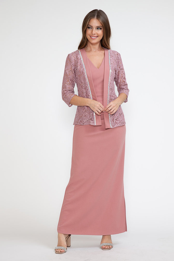 2-Piece Lace Jacket A-line Gown by Lenovia 5293