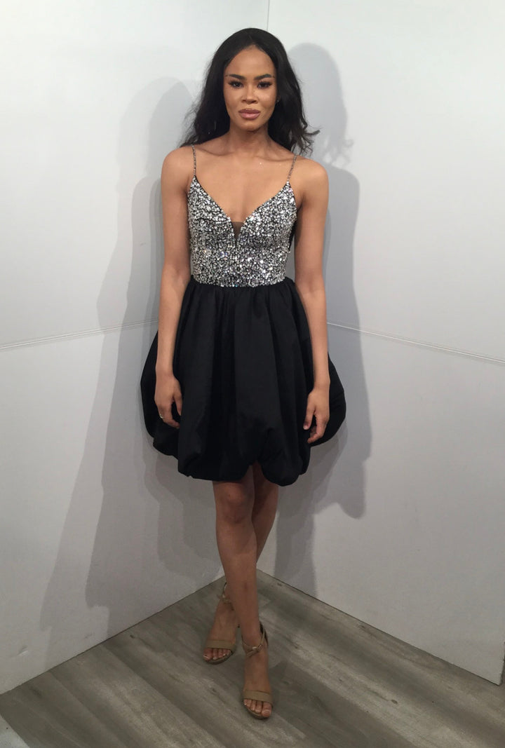 Taffeta Short Sleeveless A-line Dress by Jovani 23561