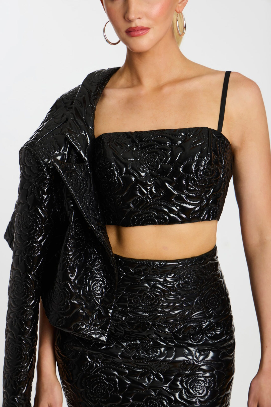 3-Piece Short Metallic Jacket Dress by Jovani 24568