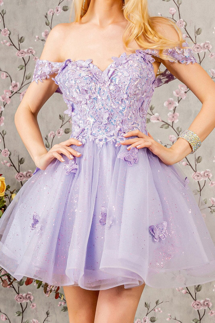 3D Butterfly Short Sleeveless Dress by Elizabeth K GS3186