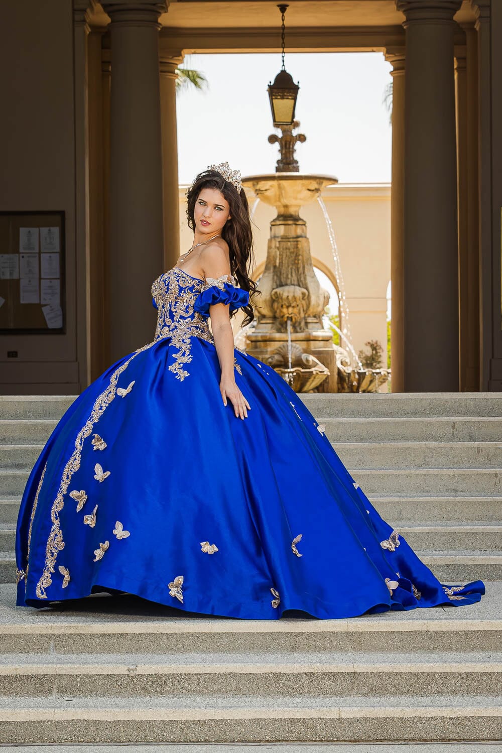 3D Butterfly Sweetheart Ball Gown by Petite Adele PQ1019