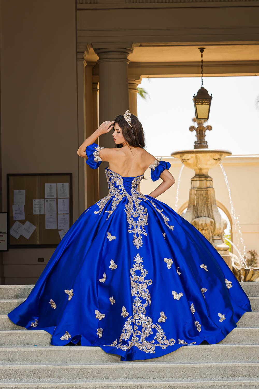 3D Butterfly Sweetheart Ball Gown by Petite Adele PQ1019