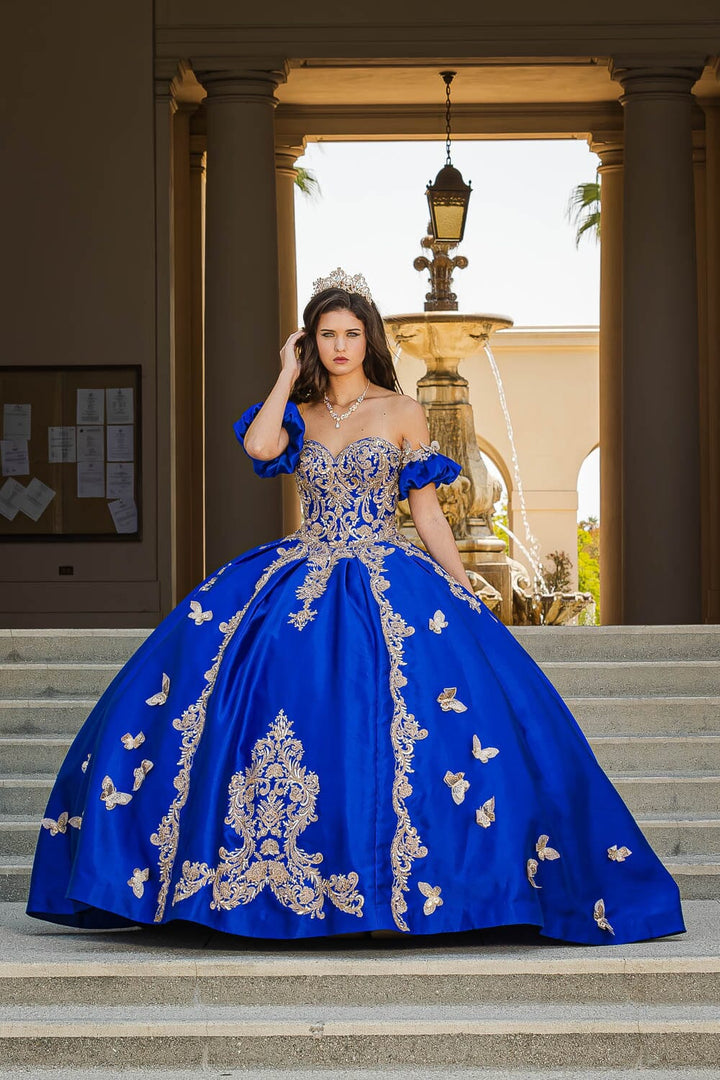 3D Butterfly Sweetheart Ball Gown by Petite Adele PQ1019