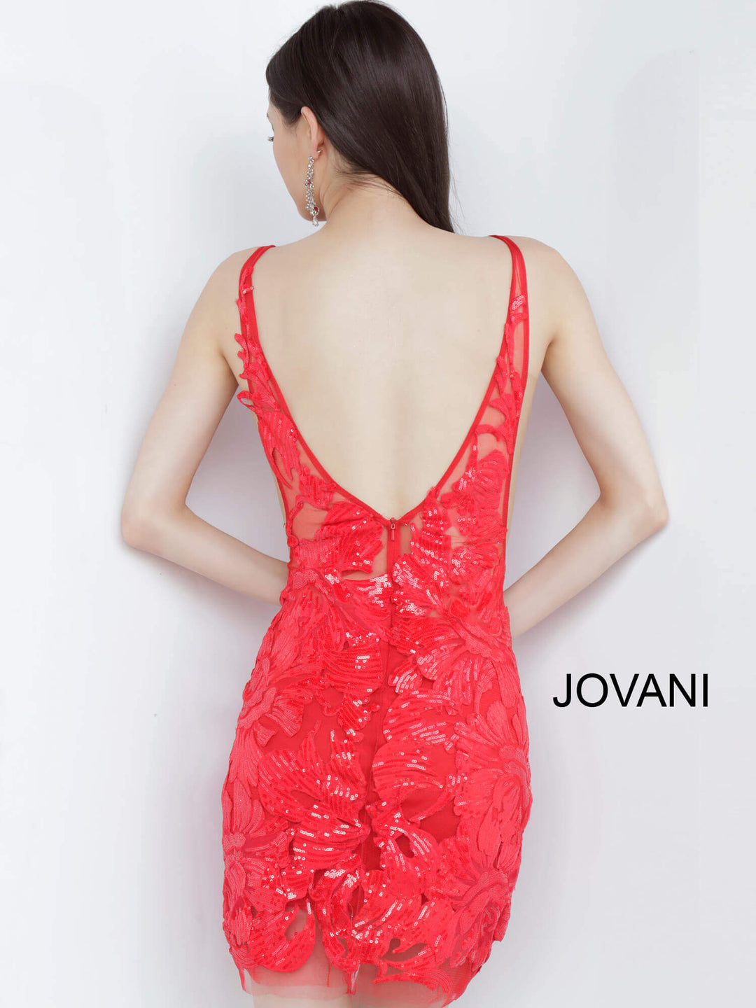 Sequin Short Sleeveless Dress by Jovani 4552