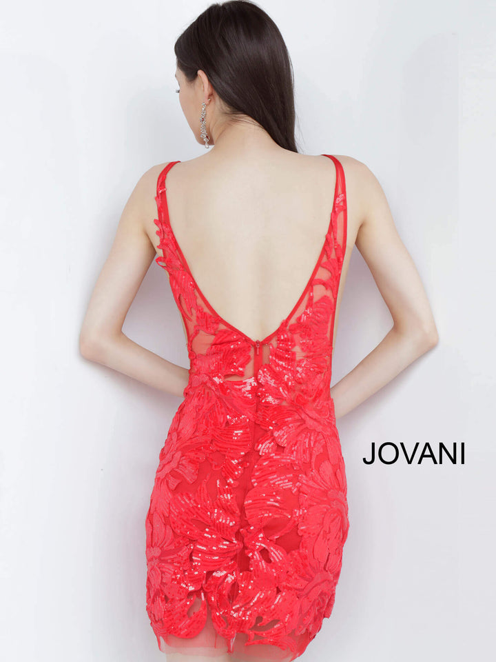 Sequin Short Sleeveless Dress by Jovani 4552