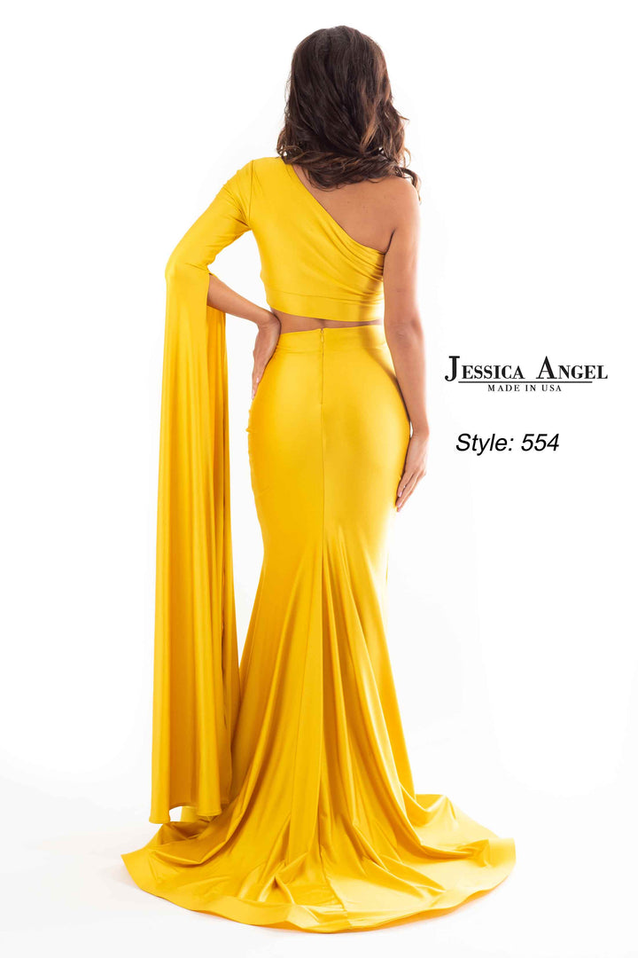 Jersey 2-Piece Long Sleeve Gown by Jessica Angel 554