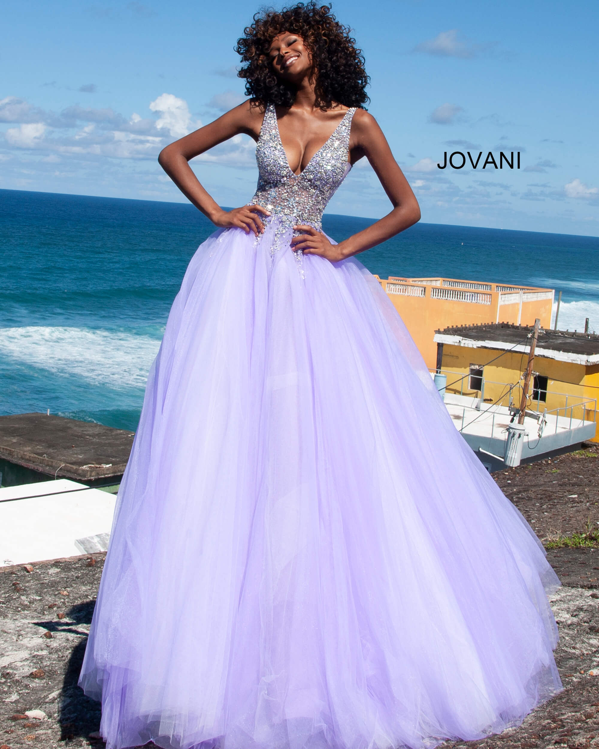 Beaded Sleeveless A-line Gown by Jovani 65379 – ABC Fashion