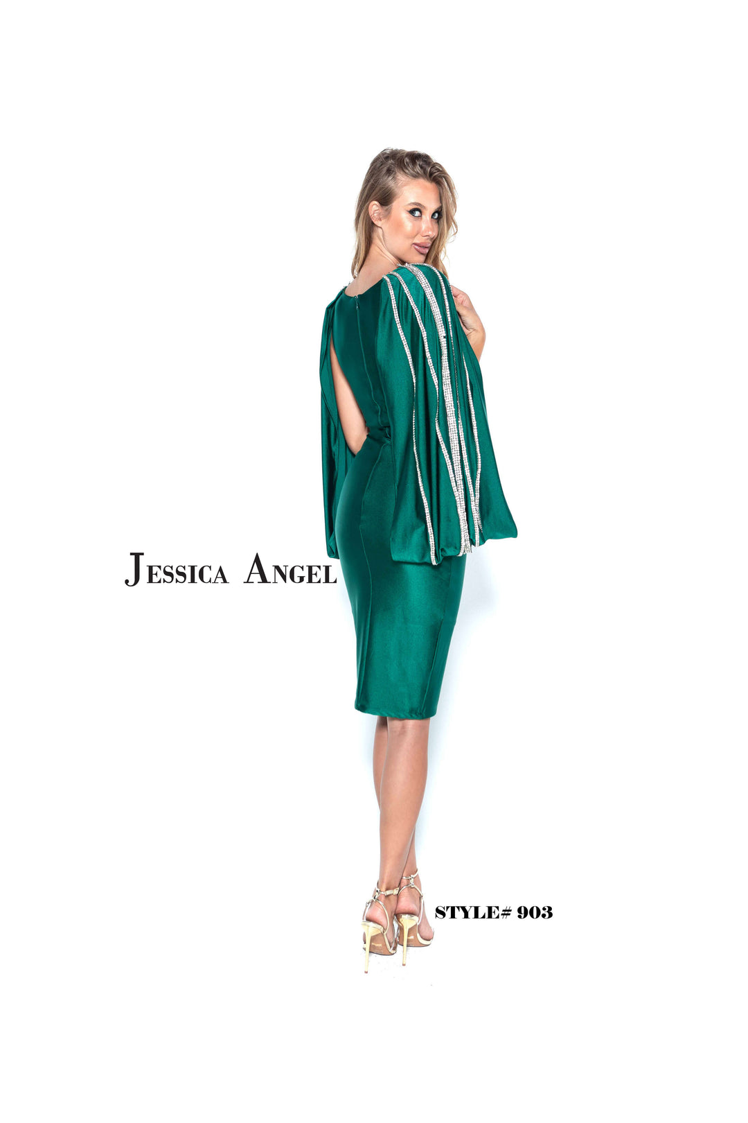 Jersey Short Long Sleeve Dress by Jessica Angel 903