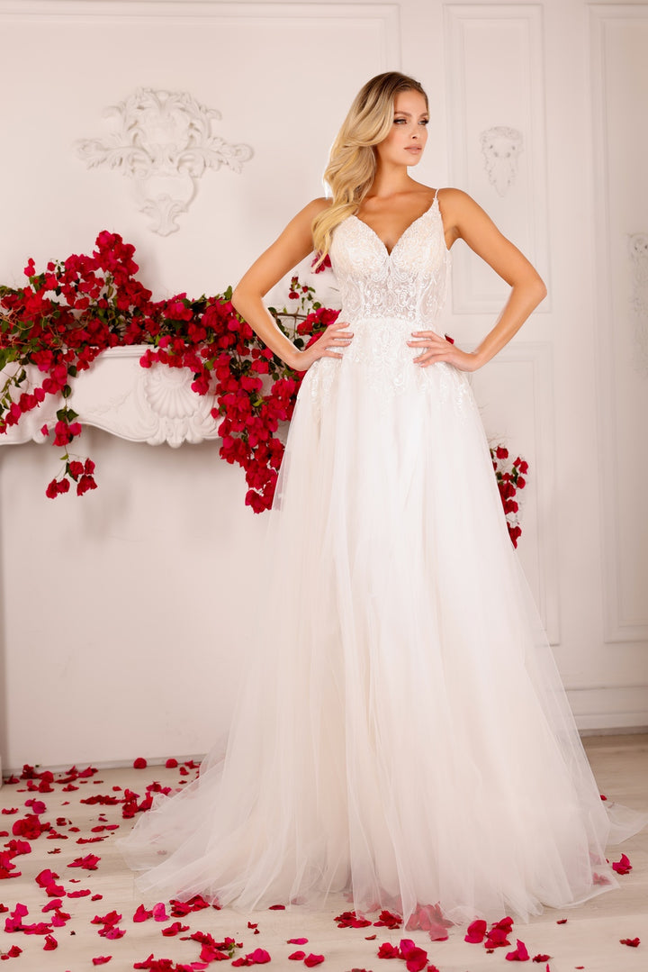 Sleeveless Tulle Bridal Gown by Abby Lane 97131