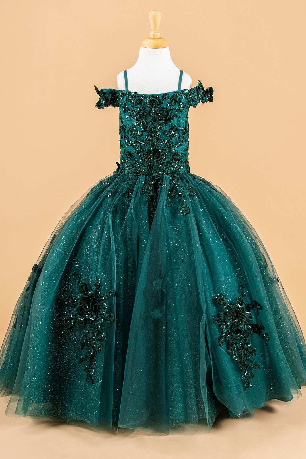 Off Shoulder Sequin Dress by Elizabeth K GK121 | Formal Dress Shops Green / 8 Off Shoulder Sequin Dress by Elizabeth K GK121 | Formal Dress Shops Green / 8