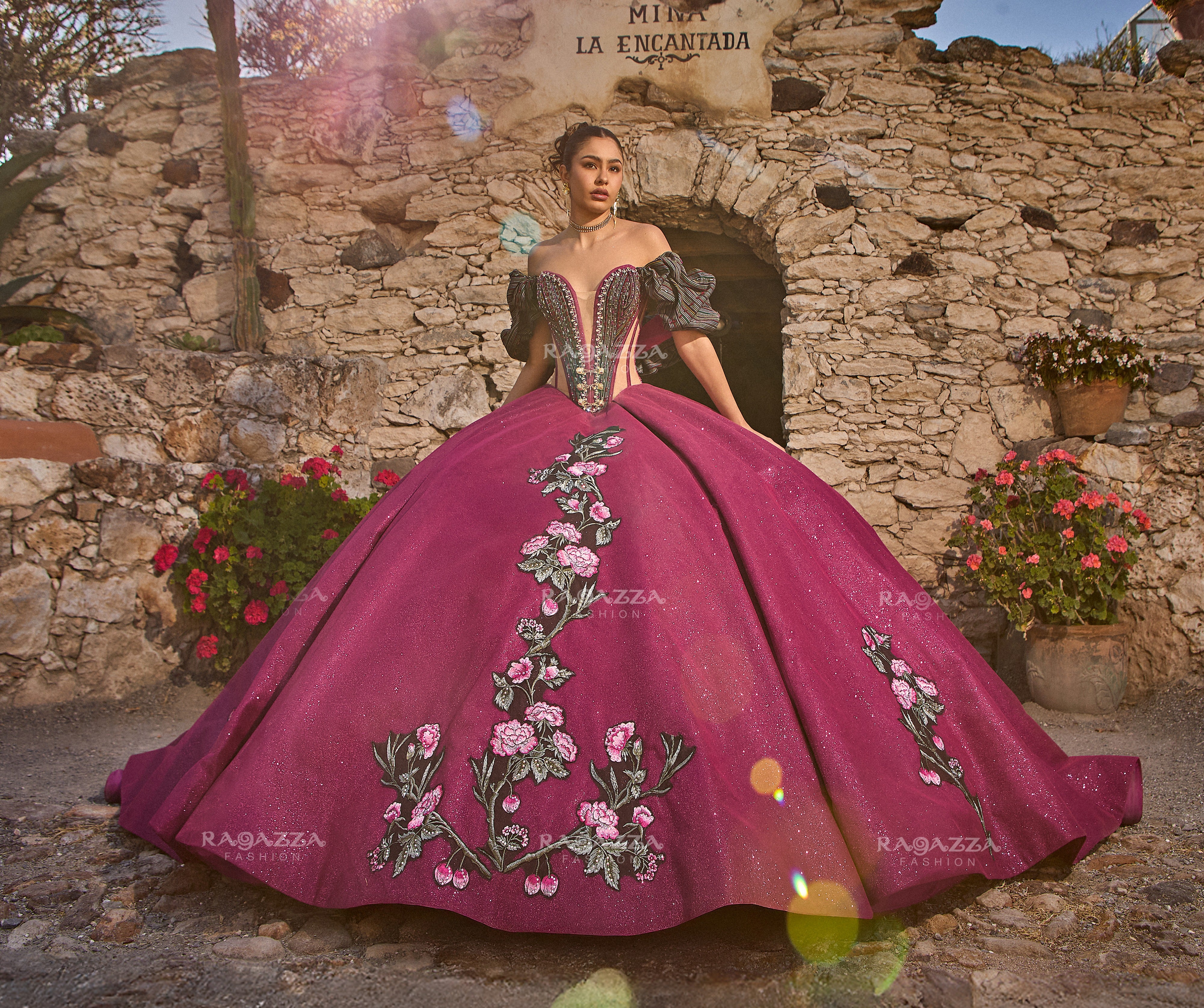 Floral Charro Quinceanera Dress by Ragazza MV56-156 – ABC Fashion