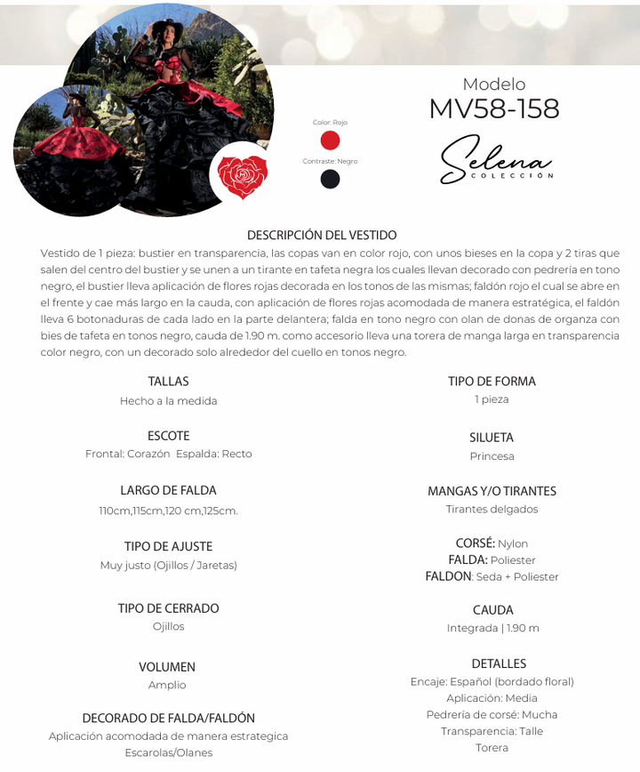 Ruffled Charro Quinceanera Dress by Ragazza MV58-158