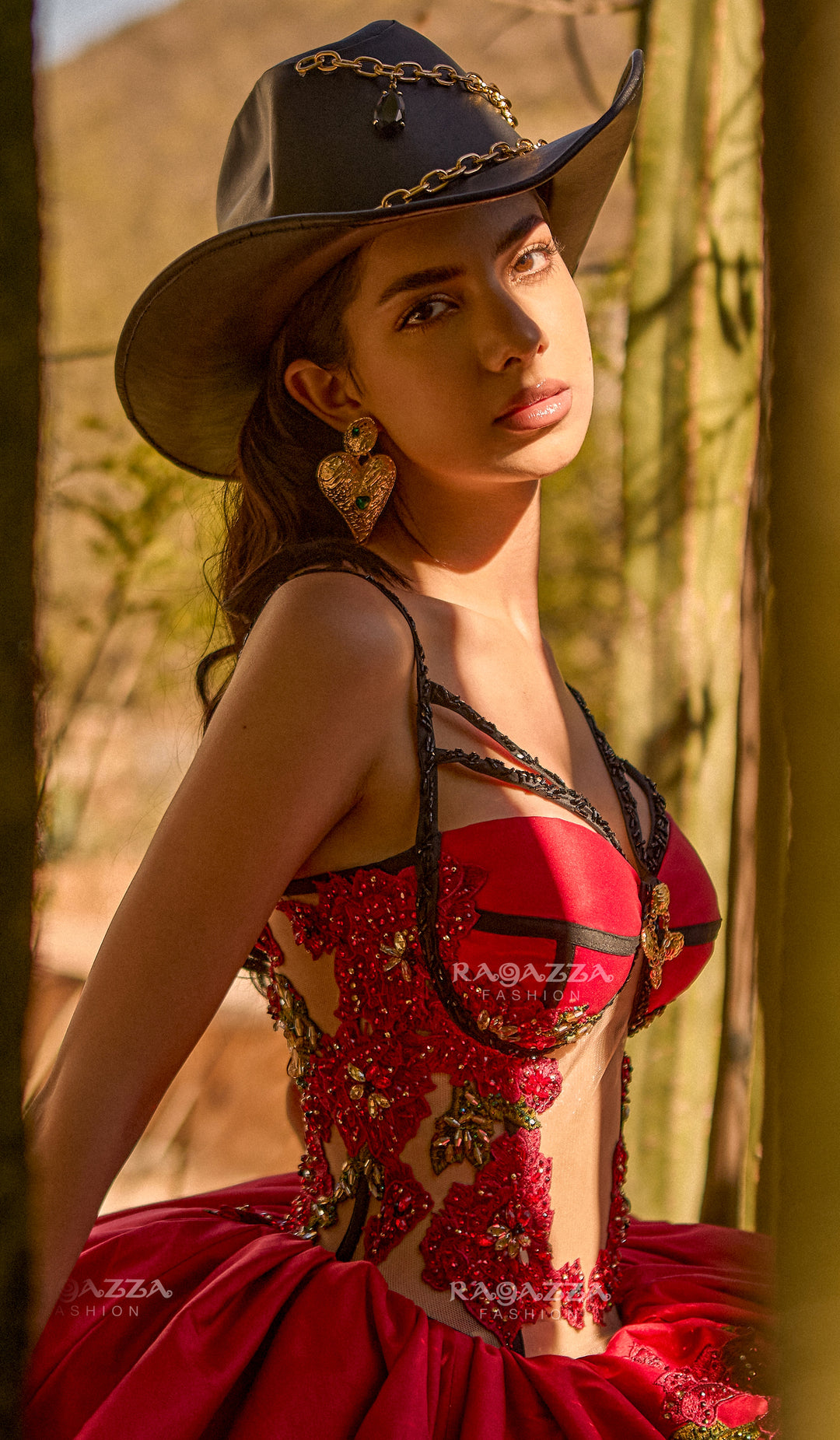 Ruffled Charro Quinceanera Dress by Ragazza MV58-158