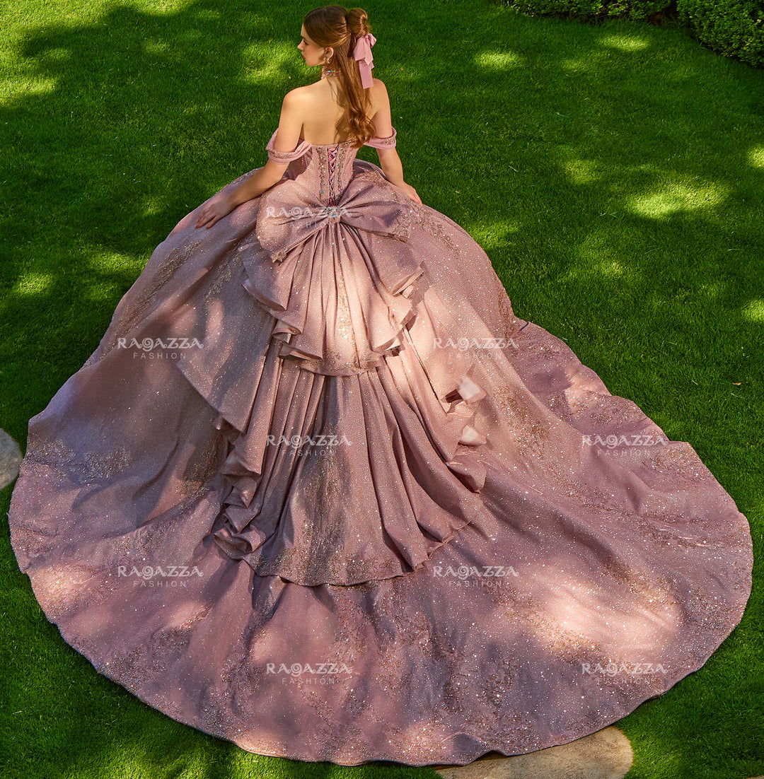 Off Shoulder Quinceanera Dress by Ragazza R04-004