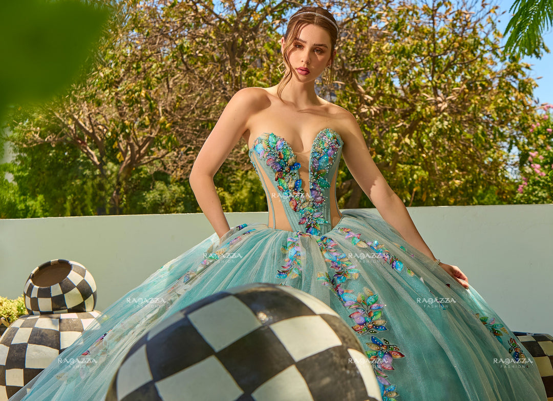 Ruffled Quinceanera Dress by Ragazza R06-006