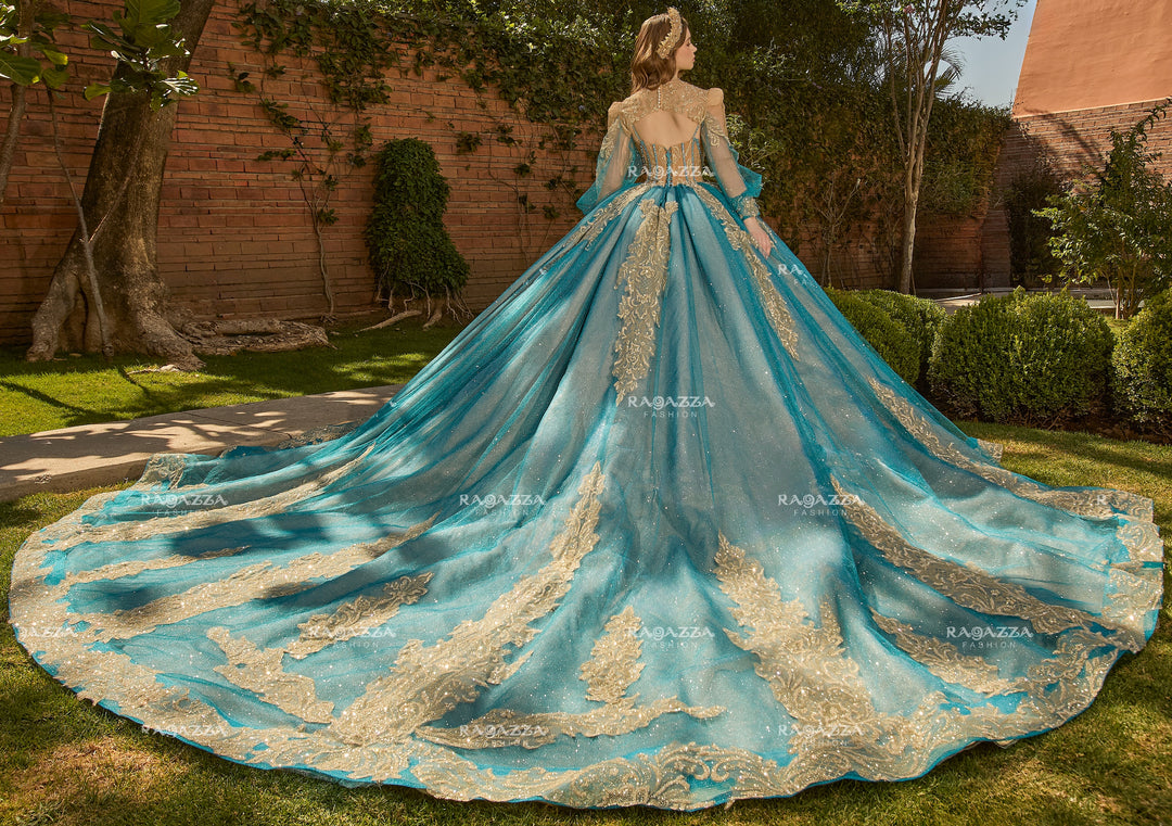Long Sleeve Quinceanera Dress by Ragazza R08-008