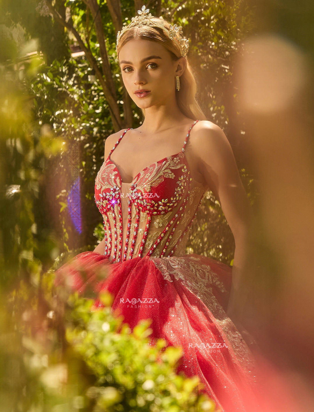 Long Sleeve Quinceanera Dress by Ragazza R08-008