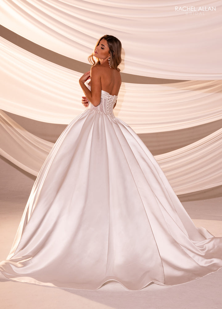 Satin Corset Bridal Ball Gown by Rachel Allan RB6179