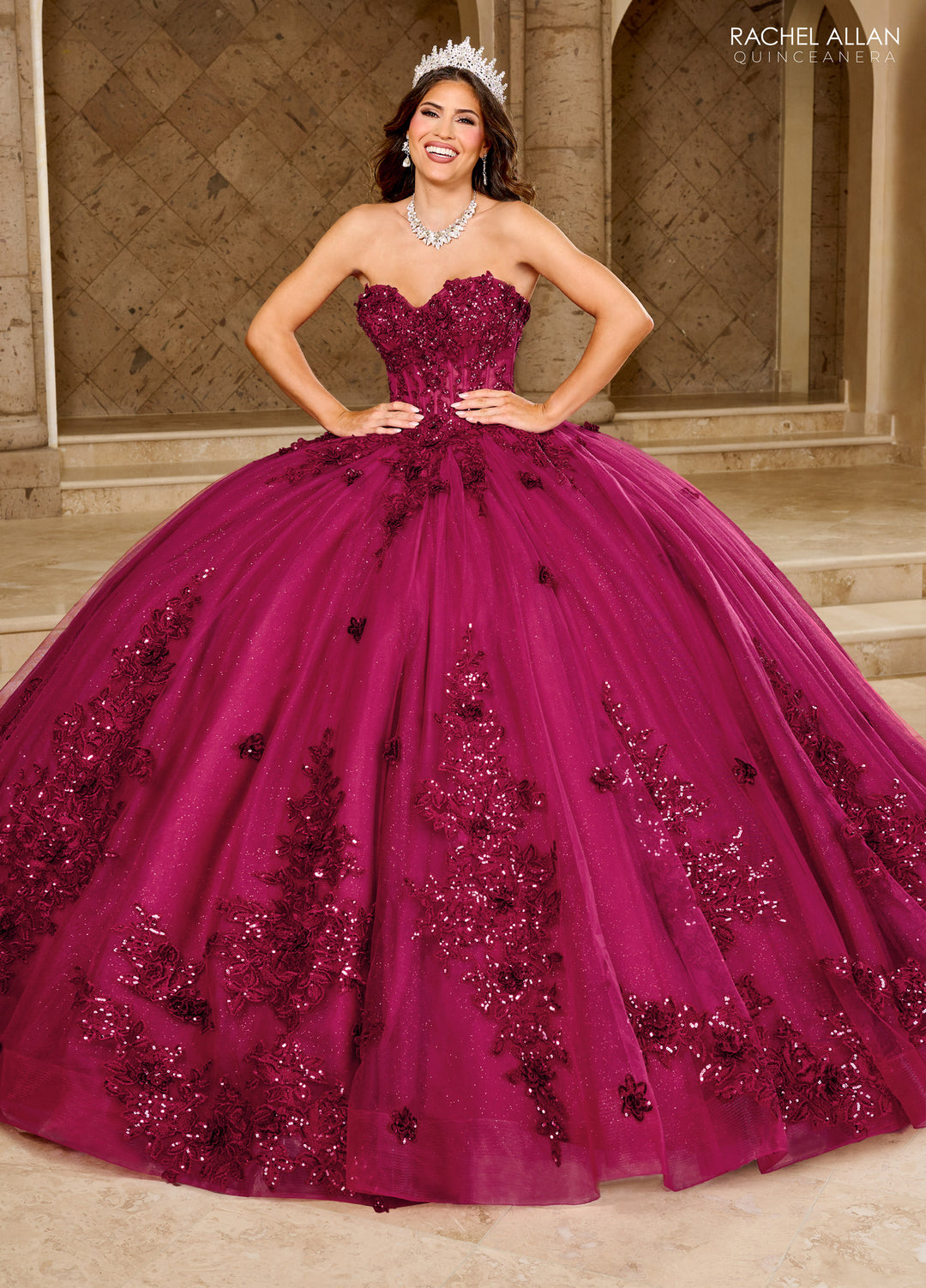 Strapless Quinceanera Dress by Rachel Allan RQ1163