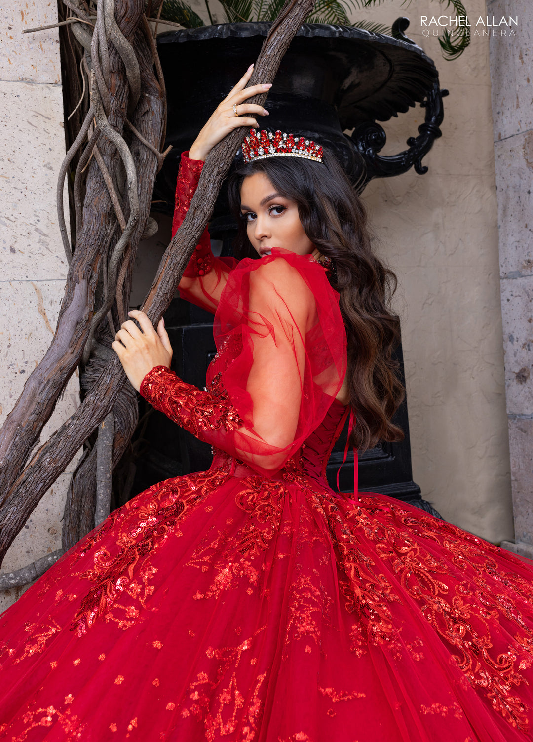 Puff Sleeve Quinceanera Dress by Rachel Allan RQ1172