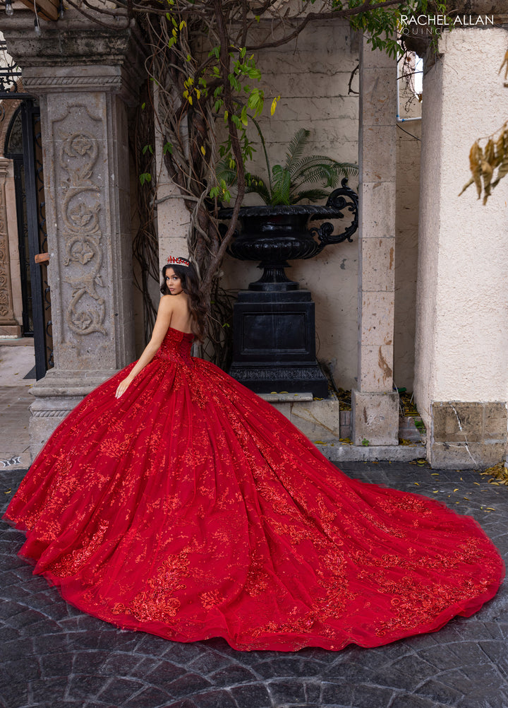 Puff Sleeve Quinceanera Dress by Rachel Allan RQ1172