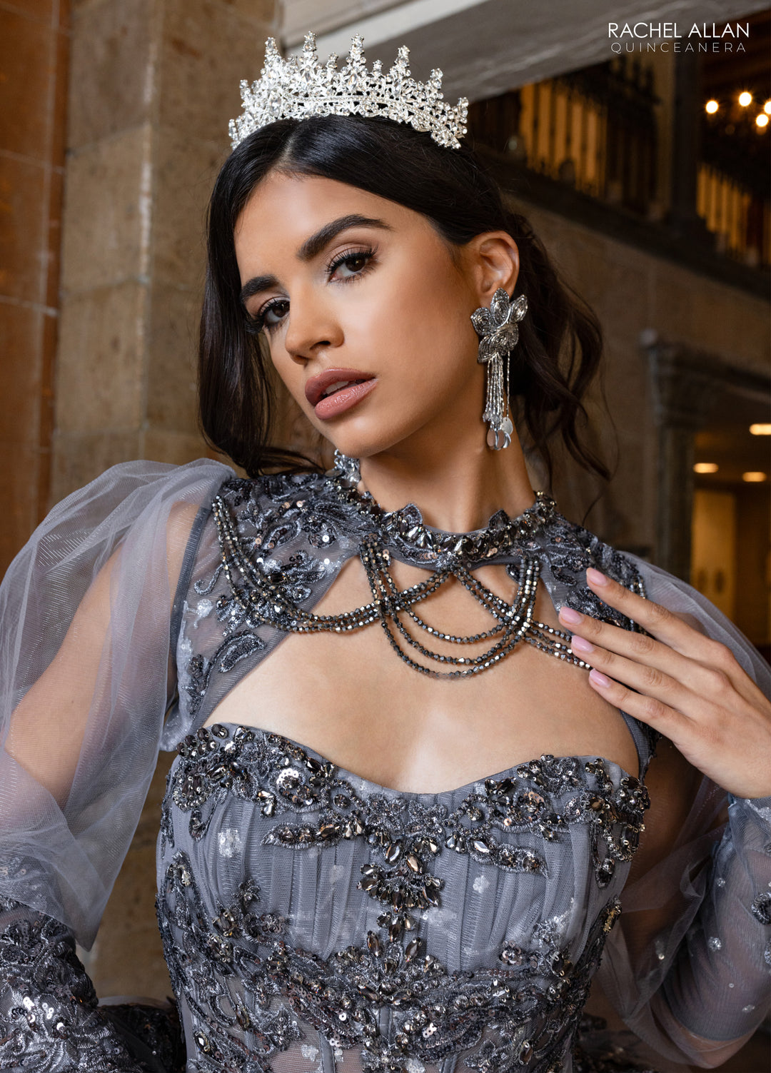 Puff Sleeve Quinceanera Dress by Rachel Allan RQ1172