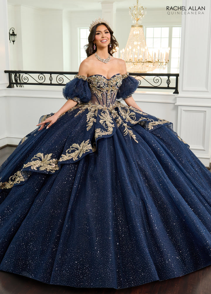 Puff Sleeve Quinceanera Dress by Rachel Allan RQ3153