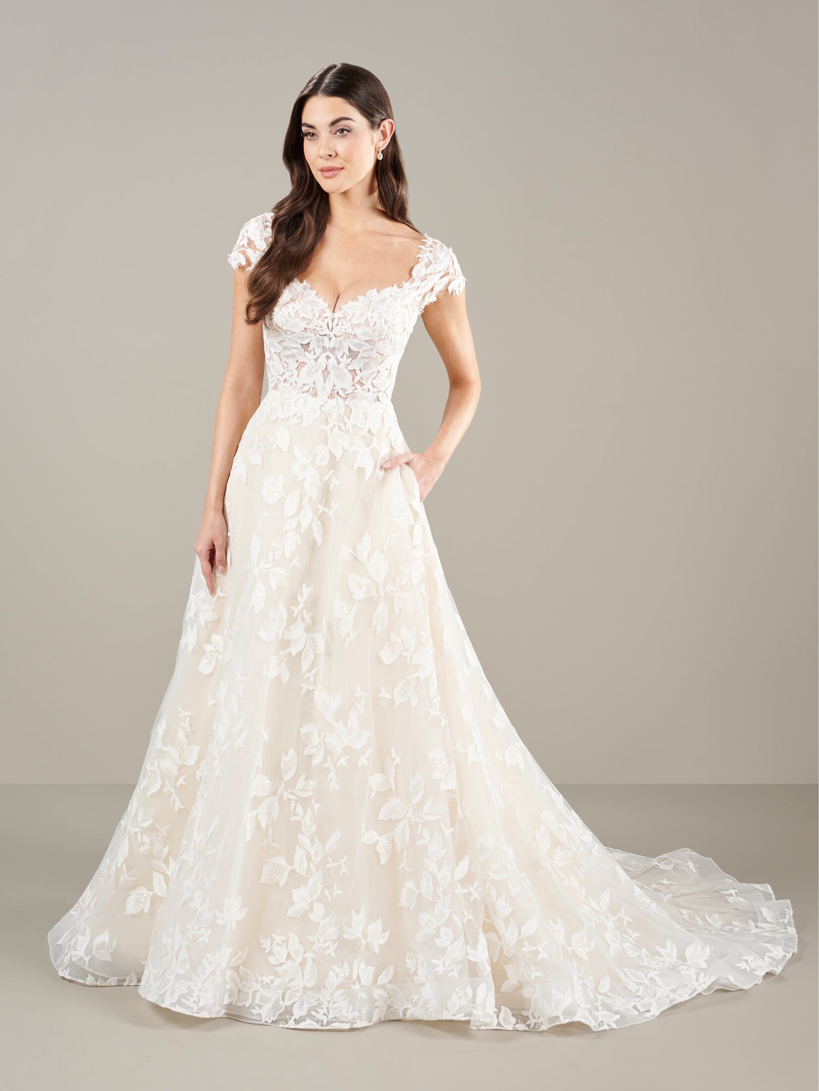 Illusion Lace Applique Cap Sleeve Midi Mother of the Bride Dresses Satin Wedding Guest Gown with Belt