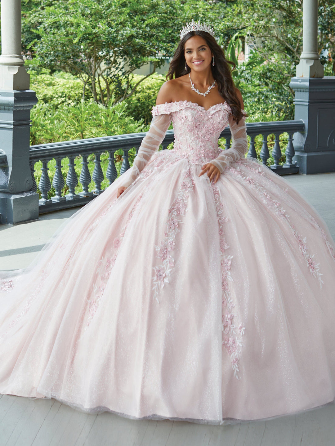 Applique Off Shoulder Quinceanera Dress by House of Wu 26049