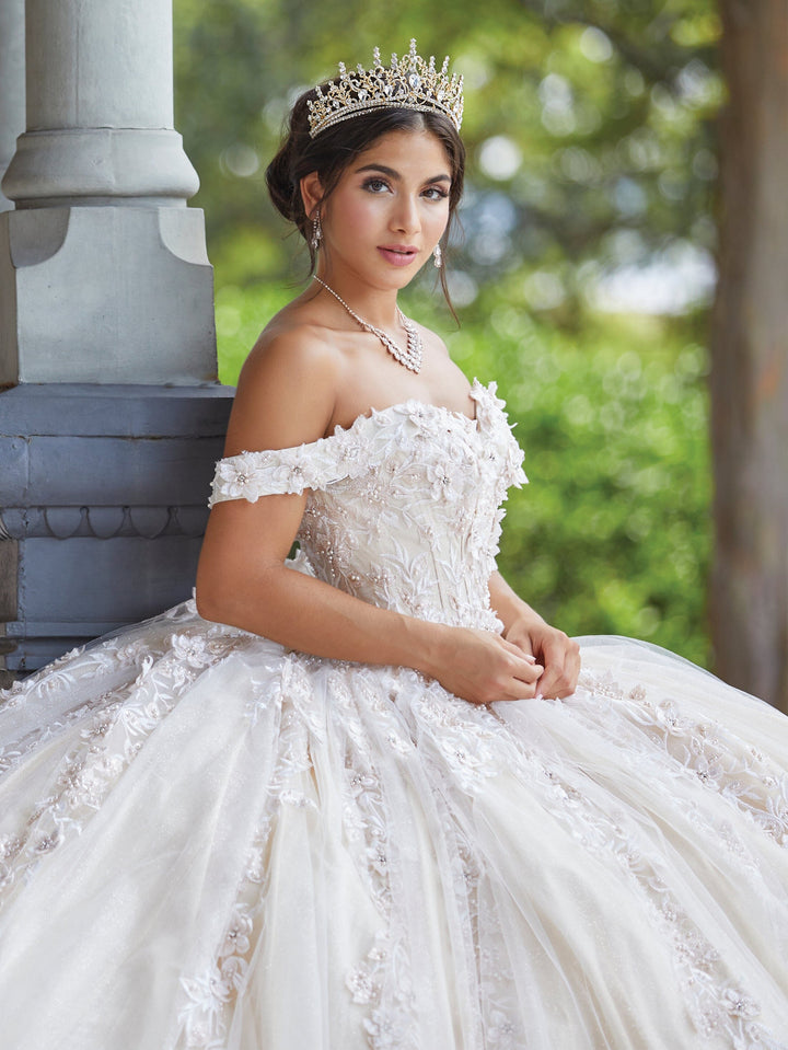 Applique Off Shoulder Quinceanera Dress by House of Wu 26049