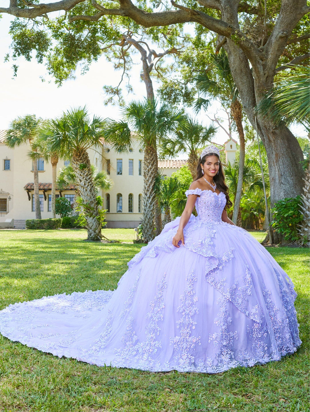 Applique Off Shoulder Quinceanera Dress by House of Wu 26080