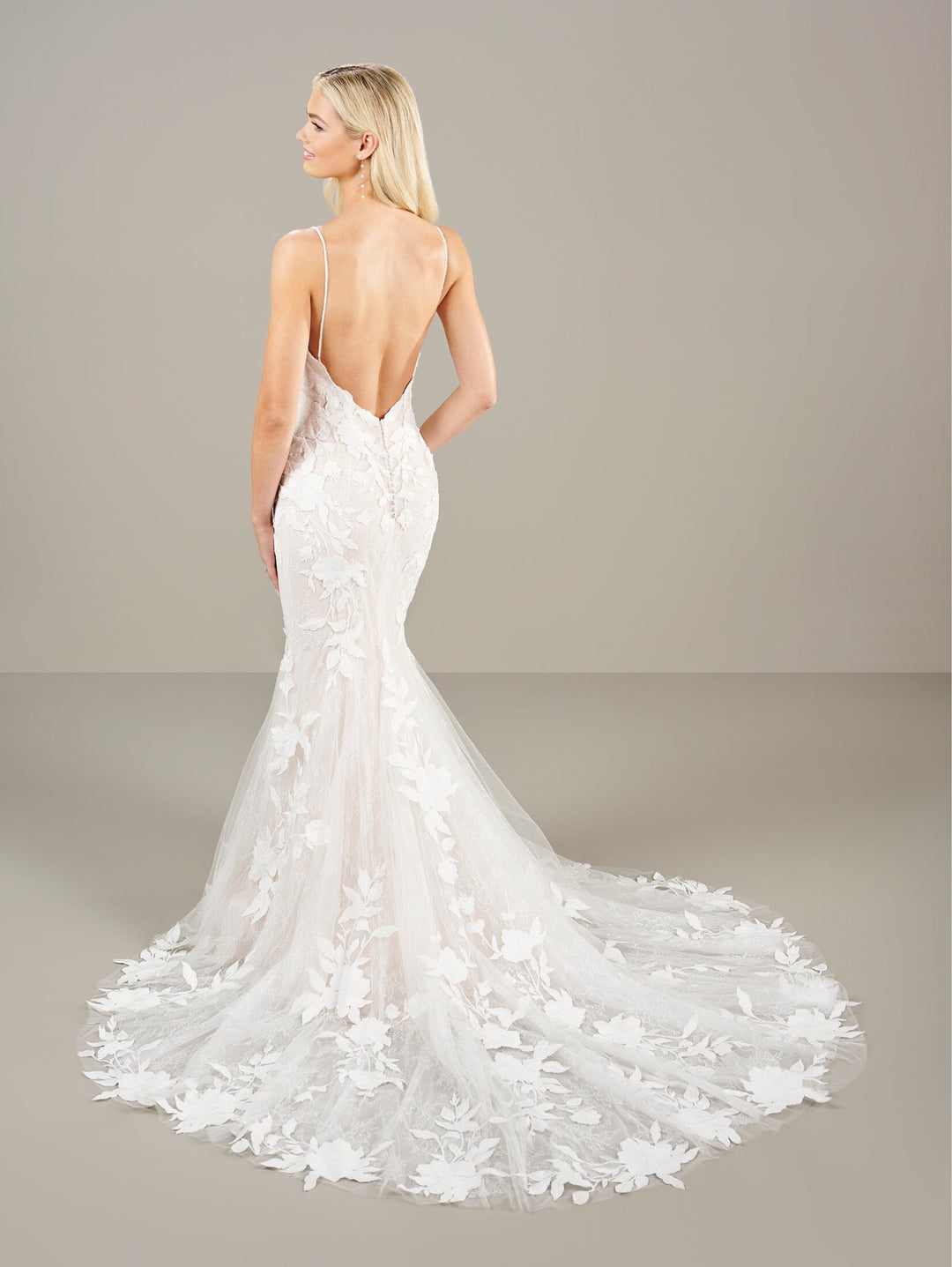 Applique Sleeveless Mermaid Bridal Gown by Adrianna Papell 31281