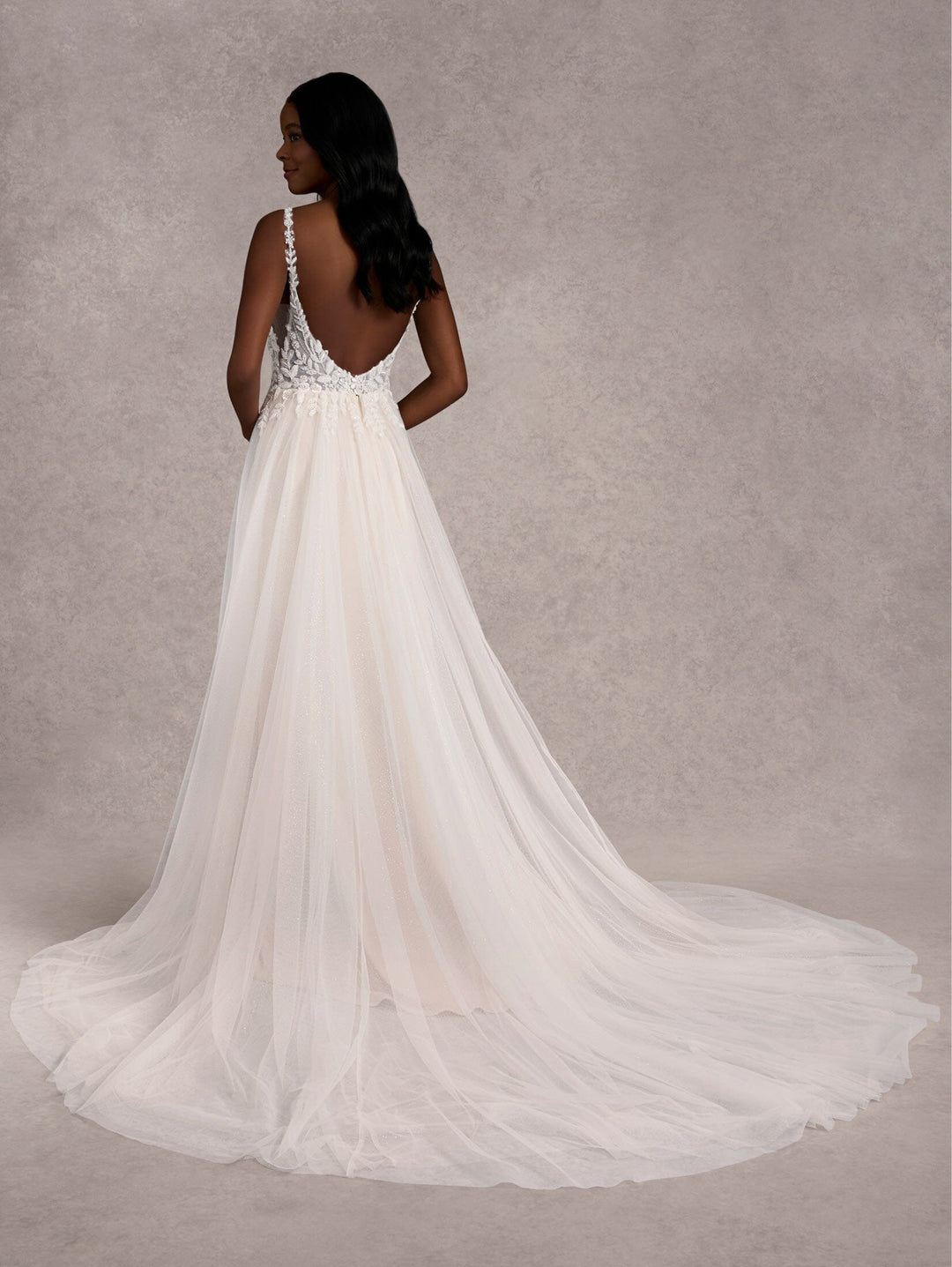 Applique Sleeveless Wedding Gown by Adrianna Papell 31258