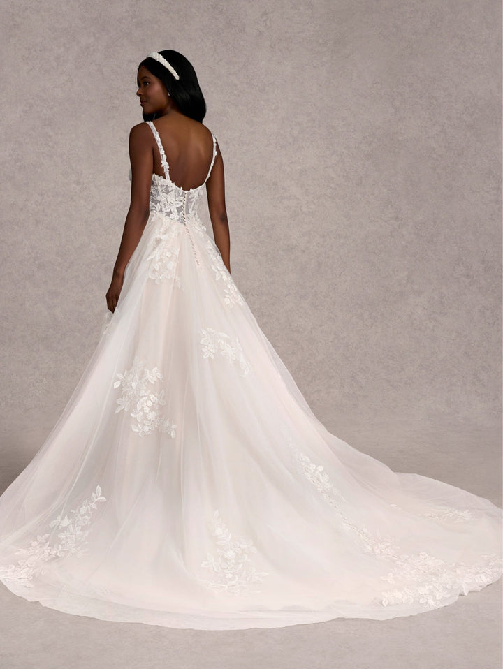 Applique Sleeveless Wedding Gown by Adrianna Papell 31261