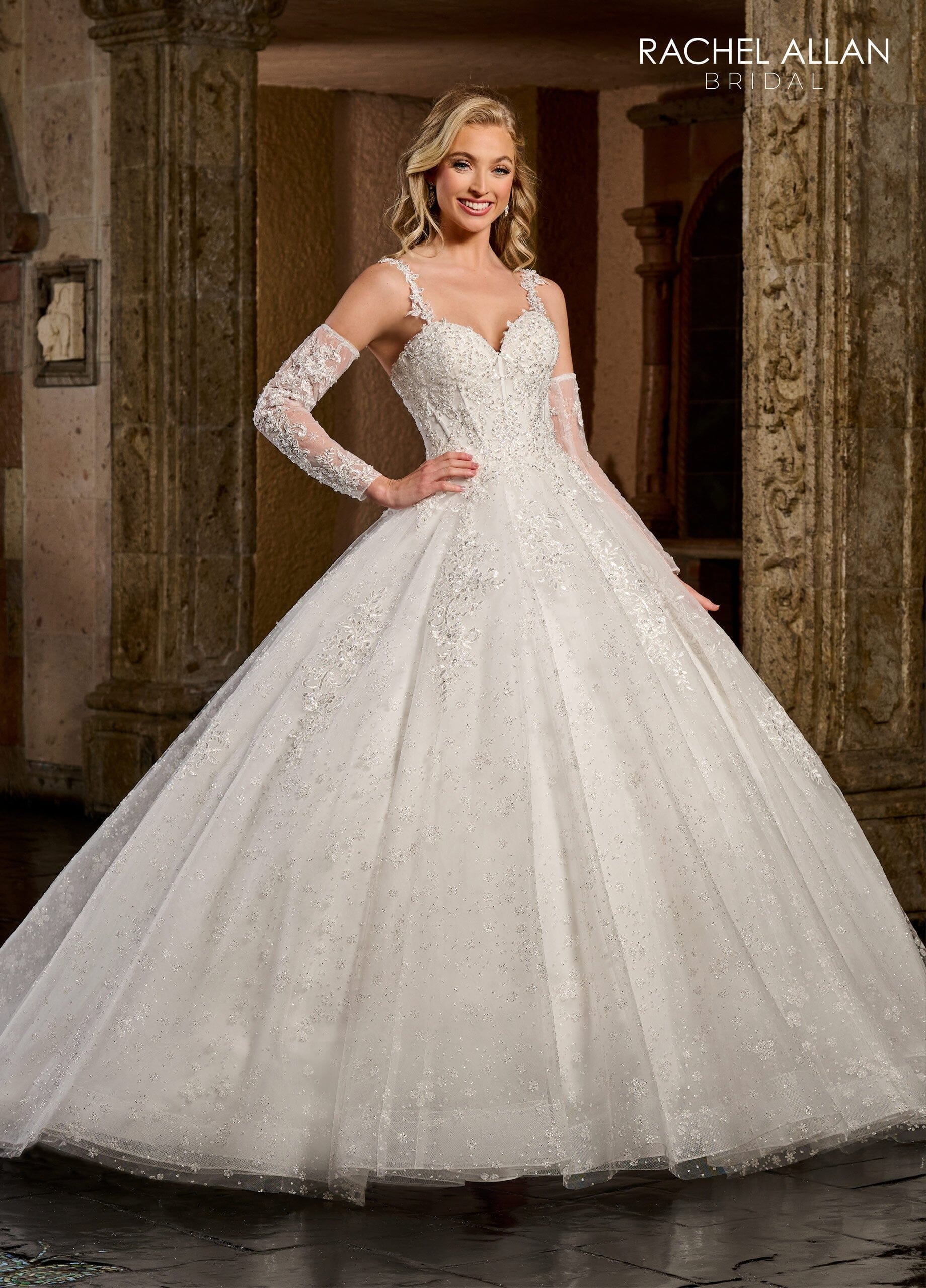 Applique Sweetheart Bridal Gown by Rachel Allan RB6125 – ABC