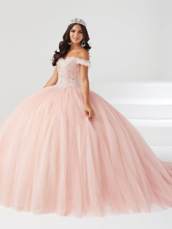 Beaded Off Shoulder Quinceanera Dress by Fiesta Gowns 56460