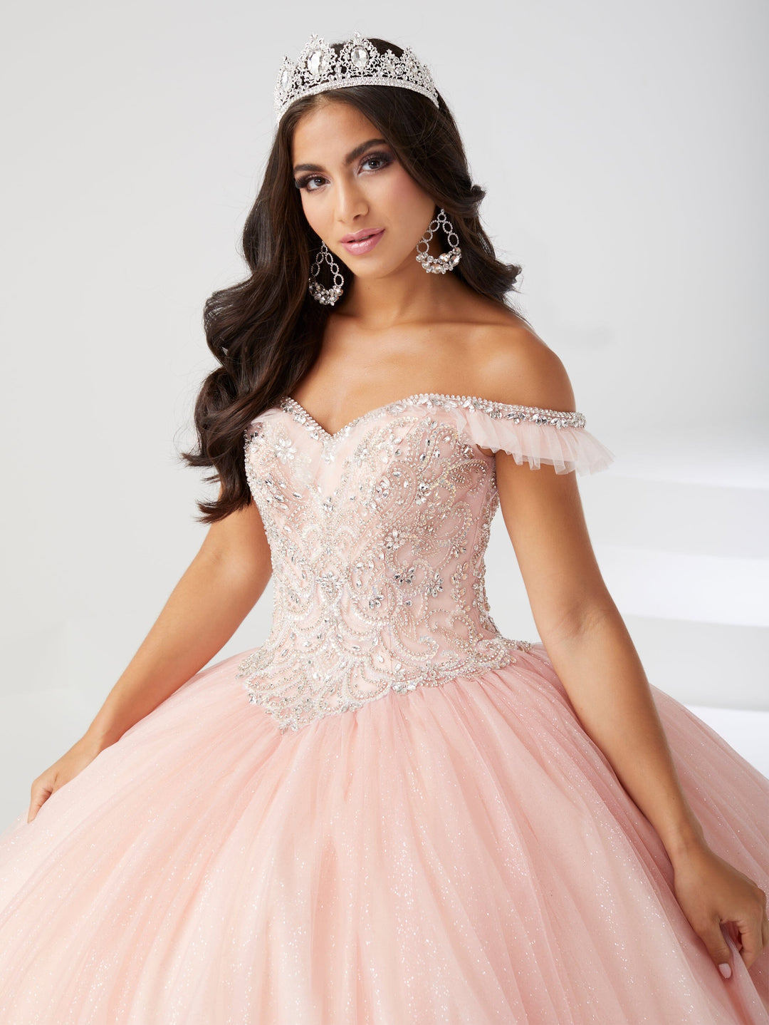 Beaded Off Shoulder Quinceanera Dress by Fiesta Gowns 56460