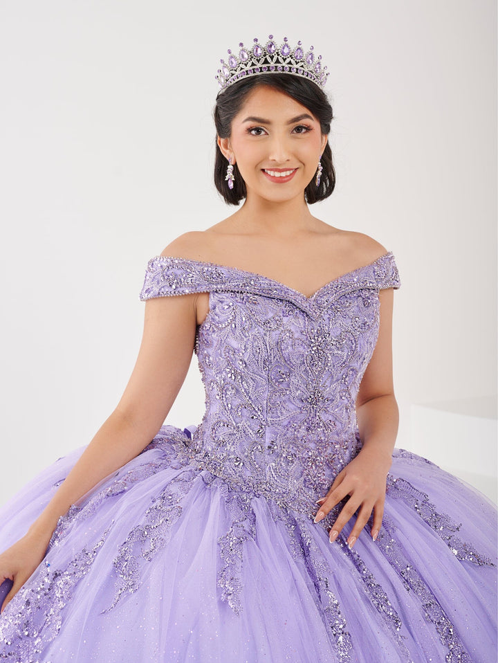 Beaded Off Shoulder Quinceanera Dress by Fiesta Gowns 56501