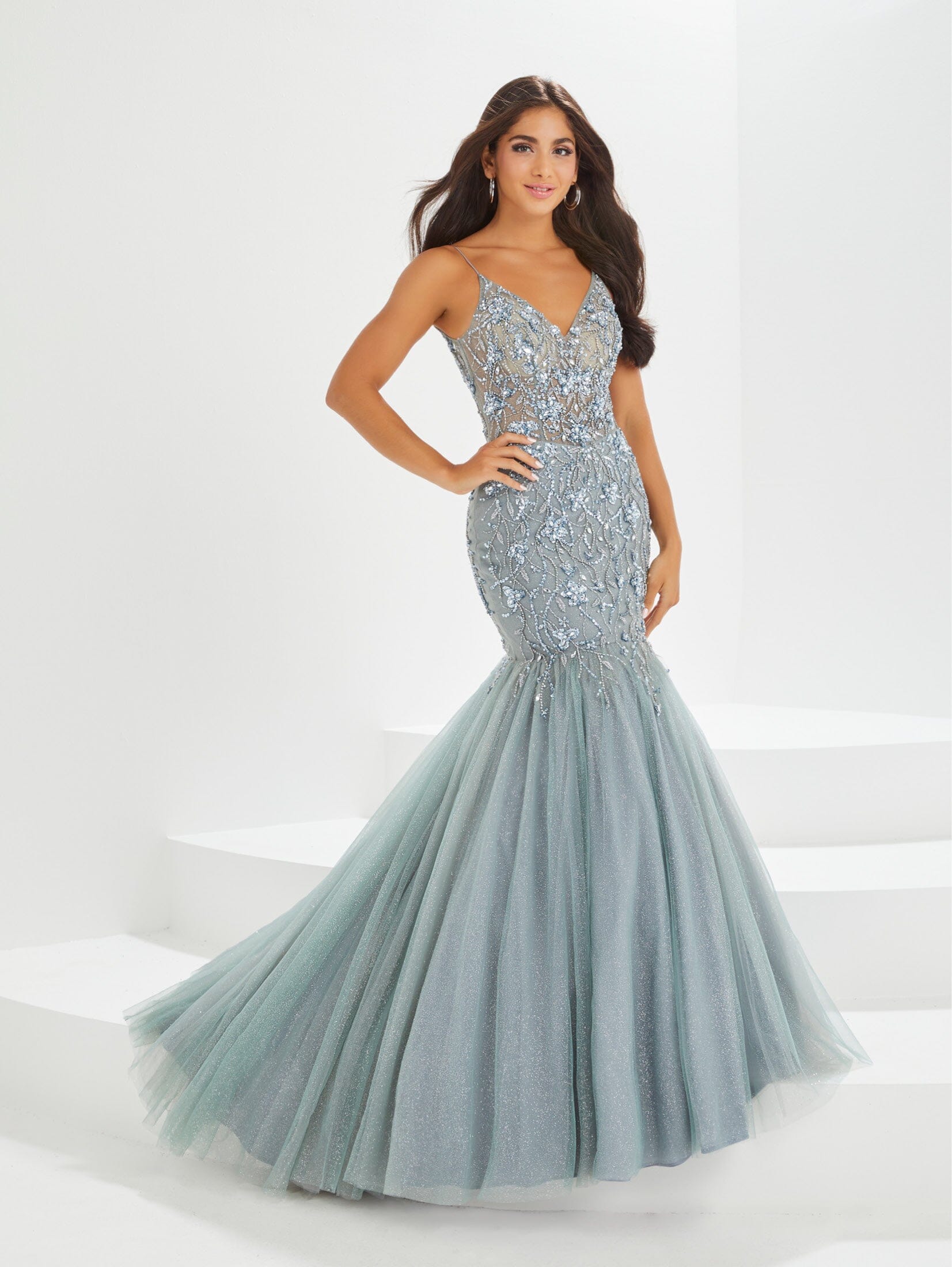 tiffany designs mermaid dress Floral Applique Mermaid Dress by Tiffany Designs 16148 8 / Peony Floral