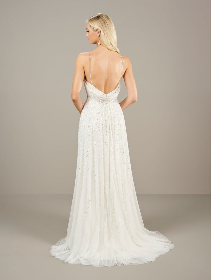 Beaded Sleeveless Wedding Dress by Adrianna Papell 40446