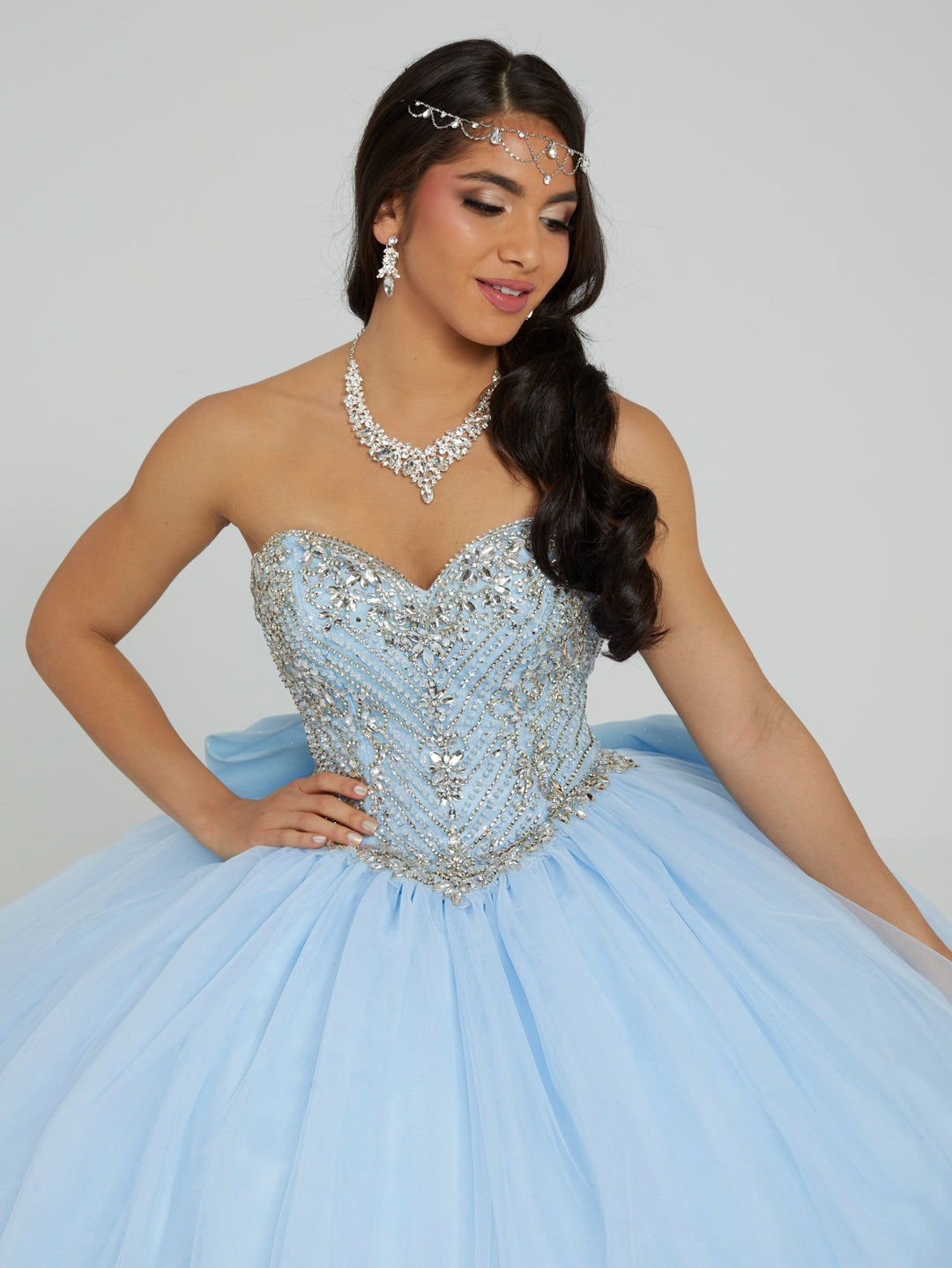 Beaded Strapless Quinceanera Dress by Fiesta Gowns 56485