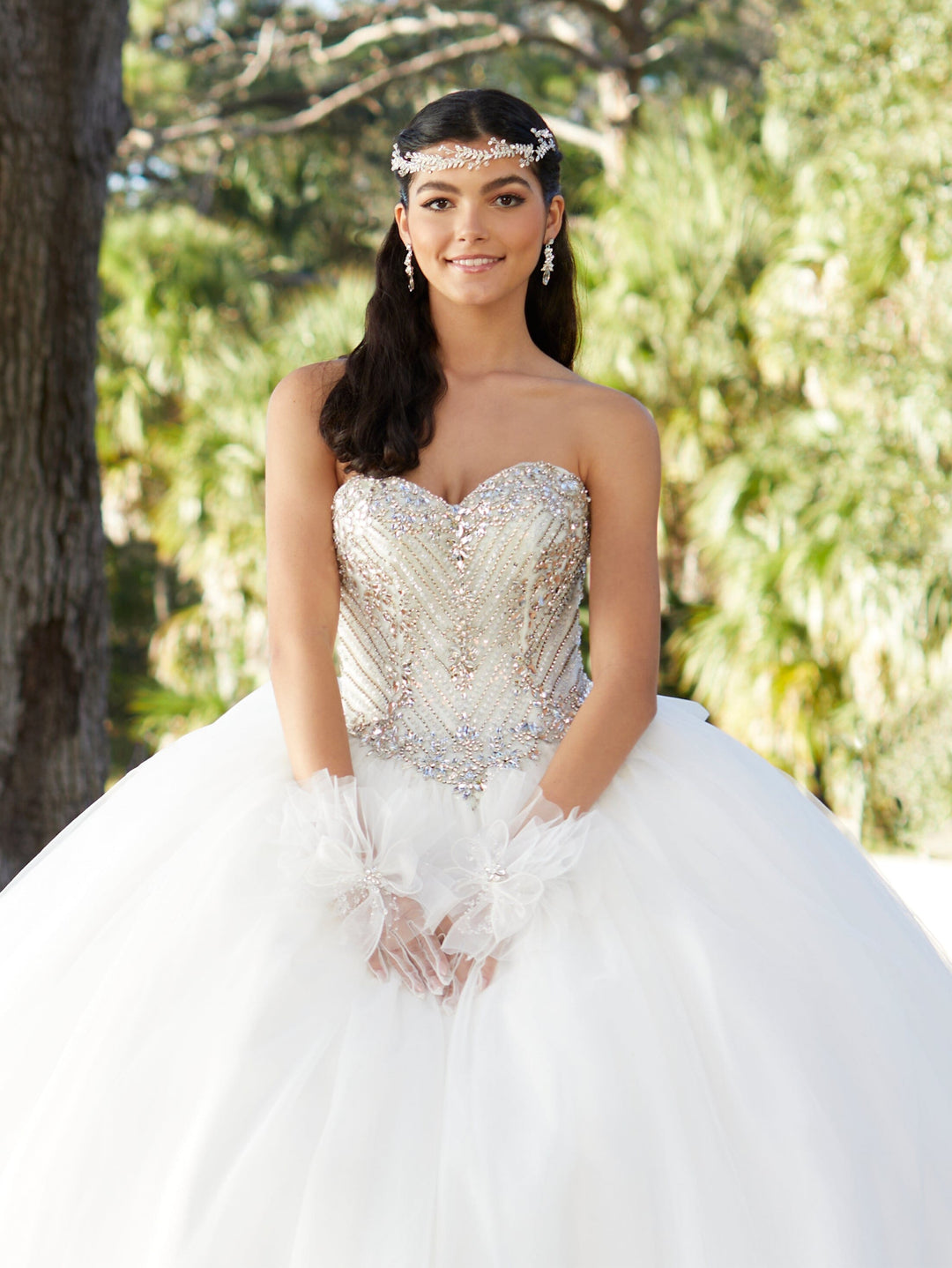 Beaded Strapless Quinceanera Dress by Fiesta Gowns 56485