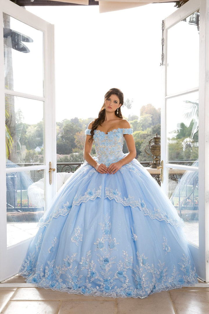 Embellished Off Shoulder Ball Gown by Petite Adele PQ1008