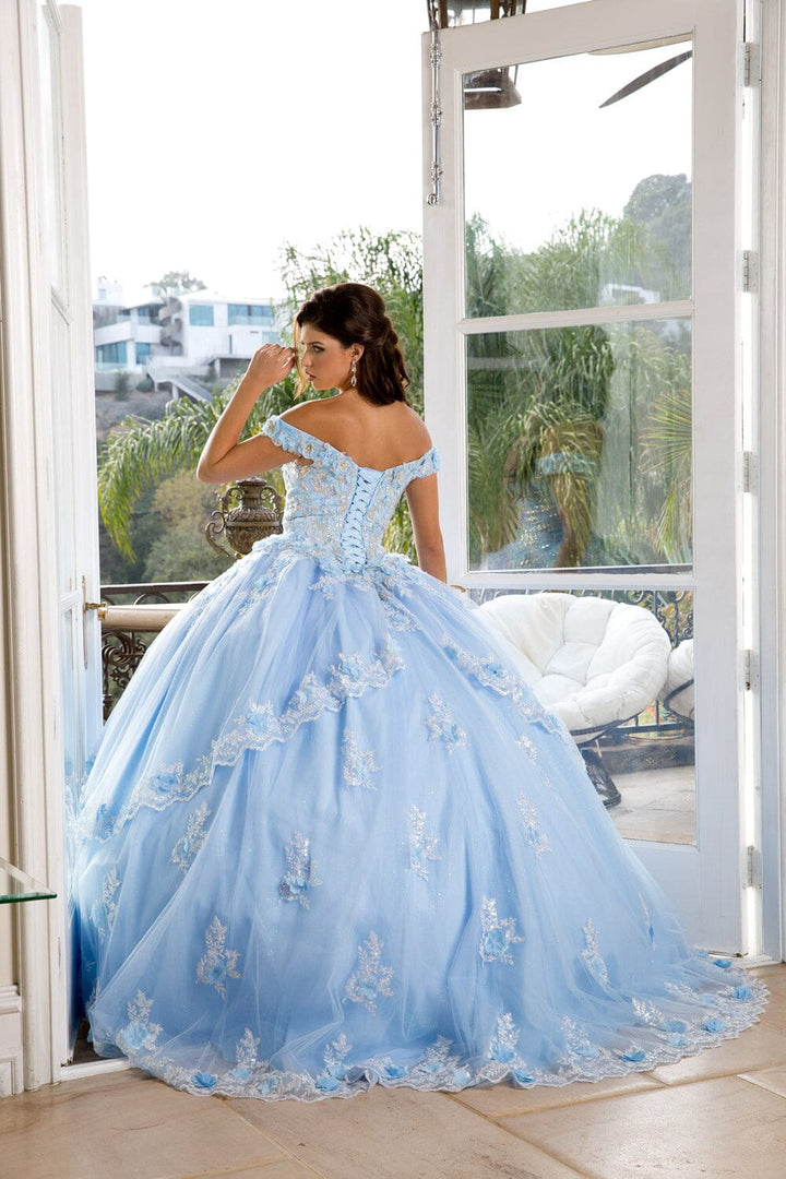 Embellished Off Shoulder Ball Gown by Petite Adele PQ1008