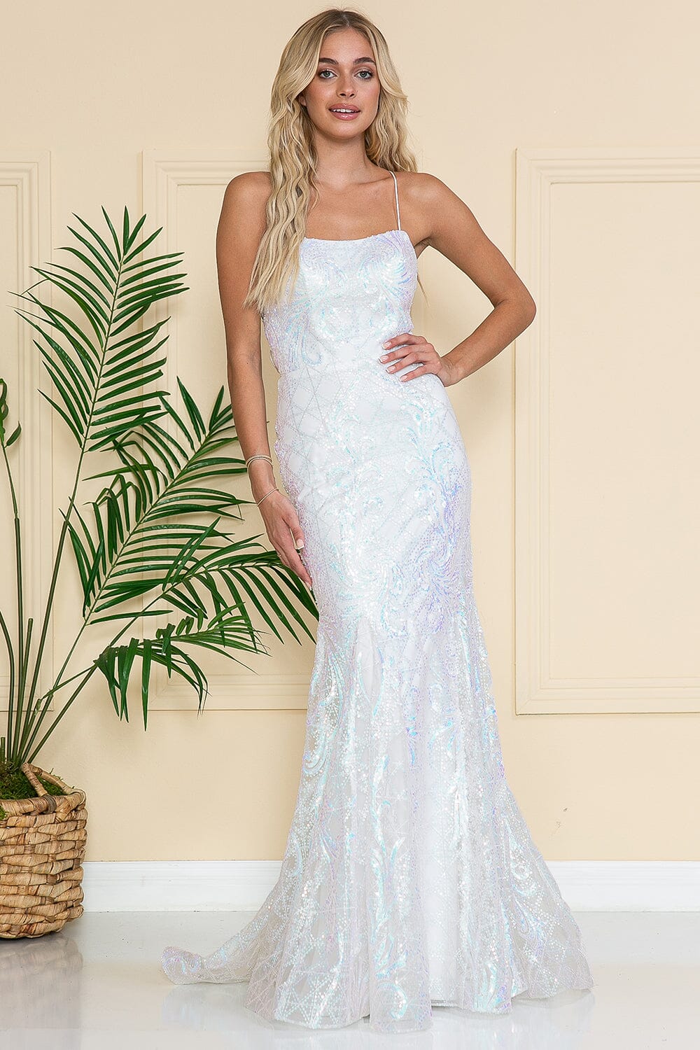 Embellished Sleeveless Mermaid Dress by Amelia Couture 6116