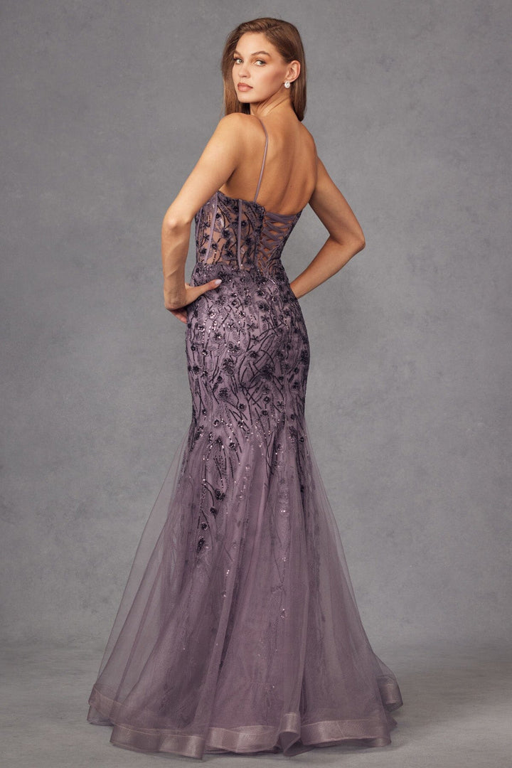 Embellished Sleeveless Mermaid Dress by Juliet JT2441S