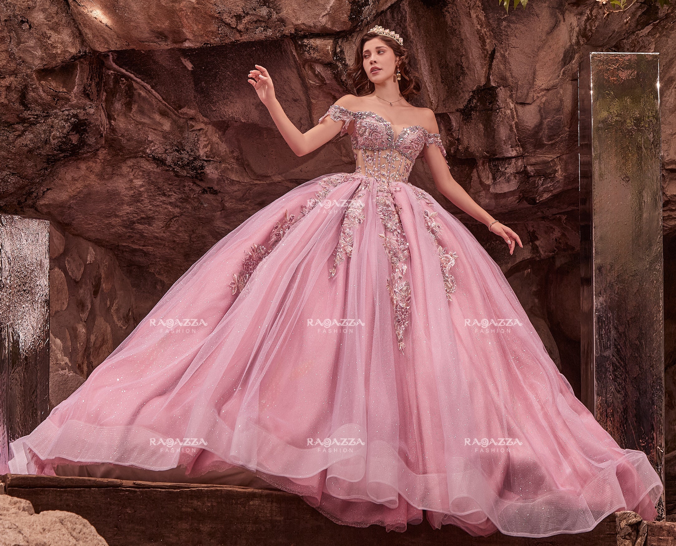 Off Shoulder Quinceanera Dress by Ragazza EV90-690 – ABC Fashion