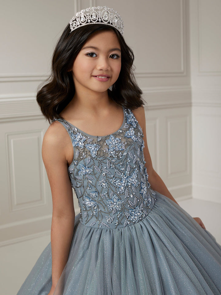 Girls Beaded Sleeveless Gown by Tiffany Princess 13723