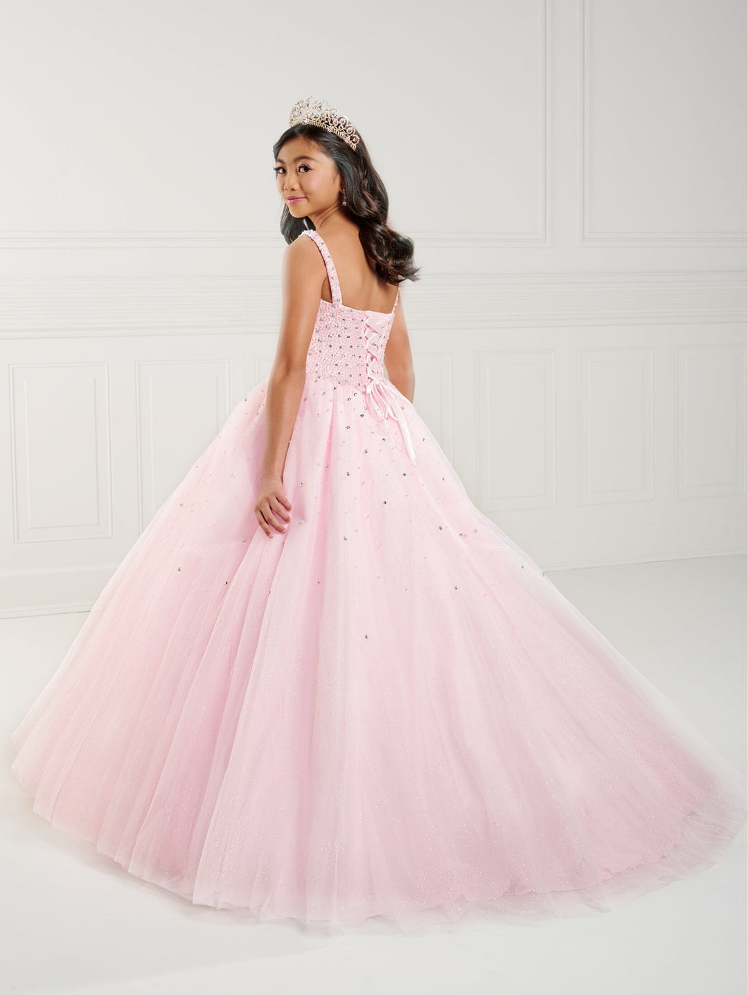Girls Beaded Sleeveless Gown by Tiffany Princess 13739